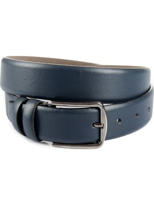 Rizzup Erkek Lacivert Klasik 3,5 cm Suni Deri Kemer 1701350
