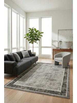 Efor Halı Lynosse Gri Halı Modern Dokuma Halı Yumuşak Oturma Odası Salon Çocuk Odası Mutfak Halısı P0397