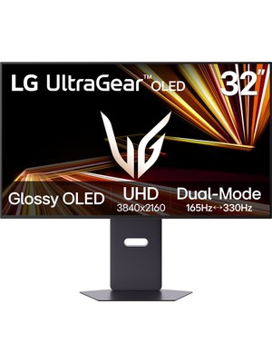 LG 32" Ultragear GX8 32GX850A-B 0,03 Ms (Gtg) UHD 165Hz - FHD 330Hz (Hdmı-Display) Dual-Mode OLED 4K UHD (3840 x 2160) Pivot Oyun Monitörü