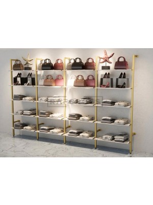 Md Vitrin Dekorasyon Raf Sistemi, Askılık Sistemi, Butik Rafı, Mağaza Stand, Giyinme ODASI-255X250