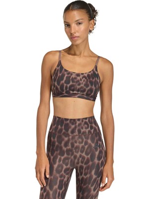 Adidas Performance KA6343 Optime Essentials Workout Leopar Hafif Destekli Sporcu Sütyeni