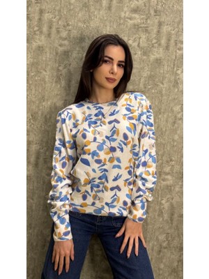 Leilaa Yaprak Desenli Midi Boy Kazak