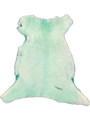 Dekoratif Boyalı Hafif Kusurlu Doğal Koyun Postu - 80X60 cm Koyun Postu - Seccadelik Koyun Postu