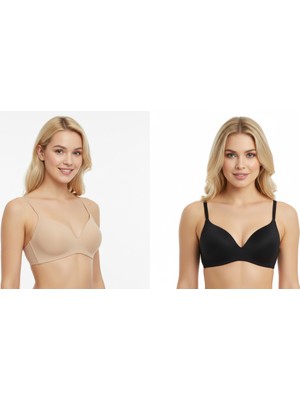 Bonbon Kadın Balensiz Kuplu Soft Bra 2'li Paket Sütyen BB2323
