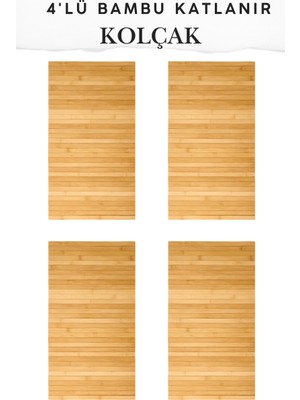 Penthouse Bambu Koltuk Kenarı, Koltuk Sehpası, Yan Sehpa, Koltuk Matı, Bambu Kenar Sehpa 66X37 cm