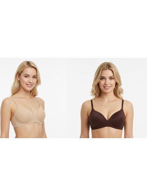 Bonbon Kadın Balensiz Kuplu Soft Bra 2'li Paket Sütyen BB2323
