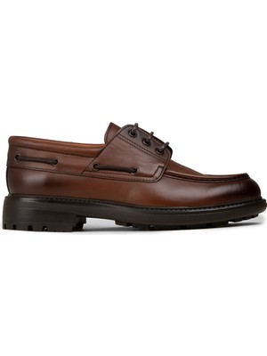 Deery Erkek Hakiki Deri Taba Renkli Marin Ayakkabı - 02016MTBAC01