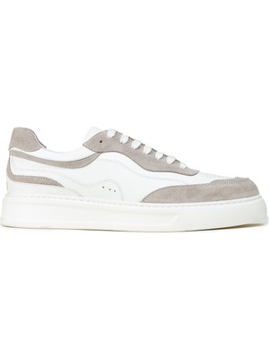 Deery Erkek Hakiki Deri Beyaz Sneaker Ayakkabı - 02013MBYZE01