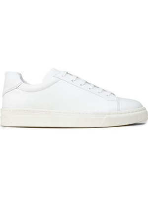 Deery Erkek Hakiki Deri Beyaz Sneaker Ayakkabı - 02018MBYZC01