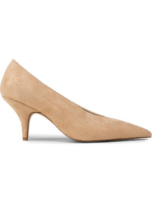 Deery Kadın Bej Topuklu Ayakkabı - V4034ZBEJM01