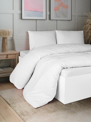 Patron Home Fermuarlı Çantalı Çift Kişilik %100 Pamuk Saten Lastikli Çarşaflı Nevresim Takımı