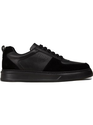 Deery Erkek Hakiki Deri Siyah Sneaker Ayakkabı - 02014MSYHC01