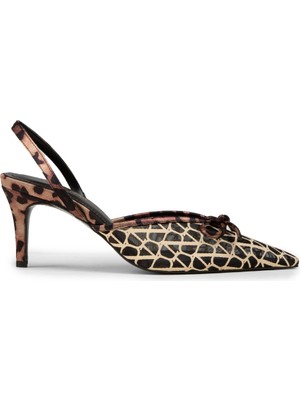 Deery Kadın Bej Transparan Abiye Ayakkabı - V1766ZBEJM01