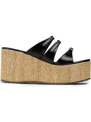 Deery Kadın Siyah Platform Topuklu Terlik - RD120ZSYHC01