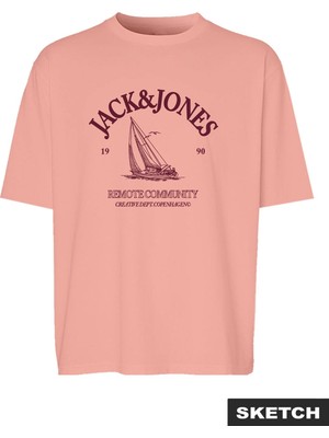 Jack & Jones Erkek Gögüs Logo Baskili Tisört -  Nantucket