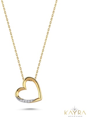 Kayra Mücevher Kalp Pırlanta Kolye PÇK21