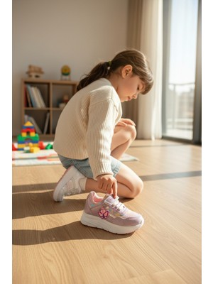 Enoch Kelebek Aksesuarlı Çocuk Spor Ayakkabı Cırtlı