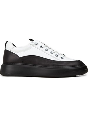Deery Erkek Hakiki Deri Beyaz Sneaker Ayakkabı - 02026MBYZE01