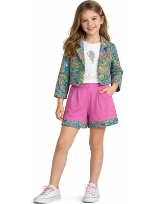 Ugly Duck 8-14 Ya Arası Şortlu Üçlü Takım - Fuşya