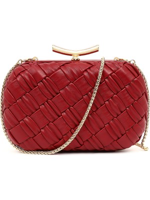 Derimod Kadın Bordo Uzun Zincir Askılı Mini Örgü Portföy Çanta 26PBD271529