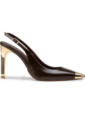 Deery Kadın Kahverengi Slingback Stiletto - RD141ZKHVM01