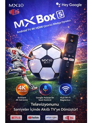 Mo Dou Android Tv Box 4K Ultra Hd Akıllı Tv Kutusu Wi-Fi Medya Oynatıcı Google Asistan Sesli 2GB/16GB