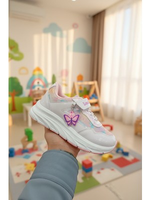 Enoch Kelebek Aksesuarlı Çocuk Spor Ayakkabı Cırtlı
