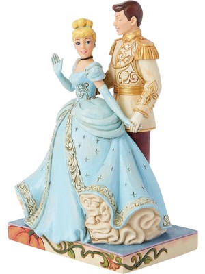 Enesco Jim Shore Cinderella ve Prince Charming Heykelciğinden Disney Gelenekleri Koleksiyonu - Taş Reçine El Boyalı Koleksiyon Ev Dekorasyonu Heykeli, 18,68 cm