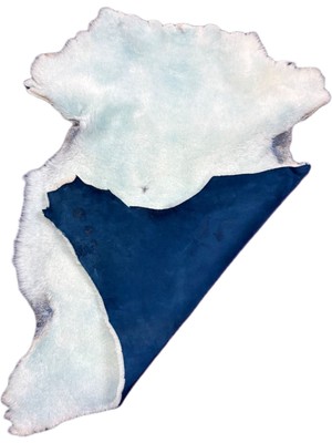 Dekoratif Boyalı Hafif Kusurlu Doğal Koyun Postu - 80X60 cm Koyun Postu - Seccadelik Koyun Postu