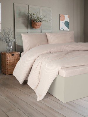 Patron Home Fermuarlı Çantalı Çift Kişilik %100 Pamuk Saten Lastikli Çarşaflı Nevresim Takımı