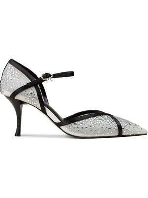 Deery Kadın Beyaz Transparan Topuklu Ayakkabı - V4069ZBYZM01