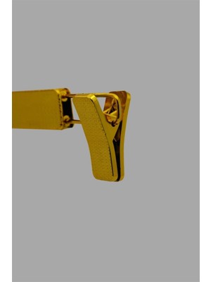 Modern Raf Gold Çift Mandallı Askı 5'li Paket