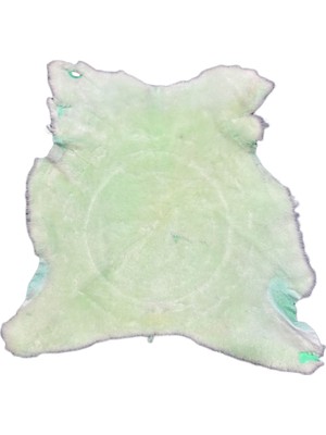 Dekoratif Boyalı Hafif Kusurlu Doğal Koyun Postu - 80X60 cm Koyun Postu - Seccadelik Koyun Postu