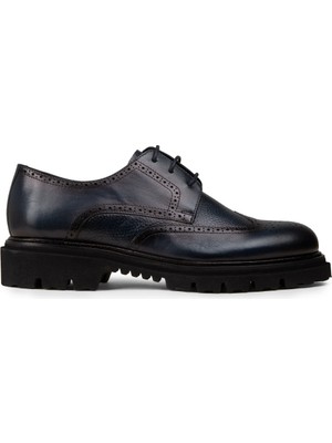 Deery Erkek Hakiki Deri Lacivert Günlük Ayakkabı - F6532MLCVP01