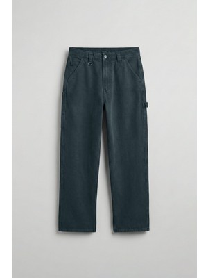 Abluka Online Erkek Baggy Marangoz Cepli Jean Pantolon Mavi