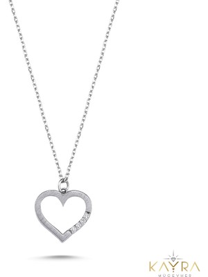 Kayra Mücevher Kalp Pırlanta Kolye PÇK15
