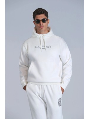 Lufian Brave Erkek Kırık Beyaz Sweatshirt 112030152