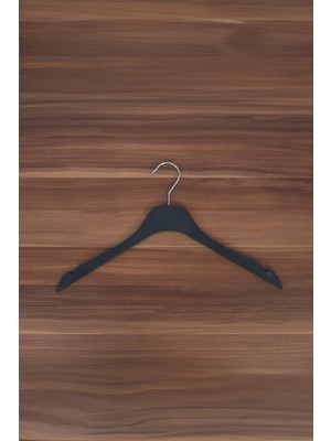 Modern Raf Siyah Plastik Lüks Elbise Askısı 5'li Paket