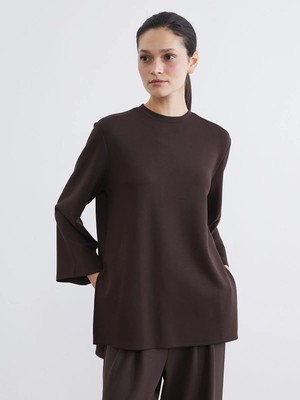 Lc Waikiki Yeni Sezon Bisiklet Yaka Oversize Kadın Sweatshirt Tunik