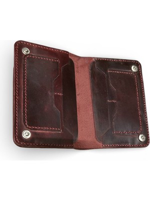 Parla Leather  V2 El Yapımı Hakiki Gerçek Deri Pasaport Kılıfı Cüzdan Kartlık Kadın Erkek