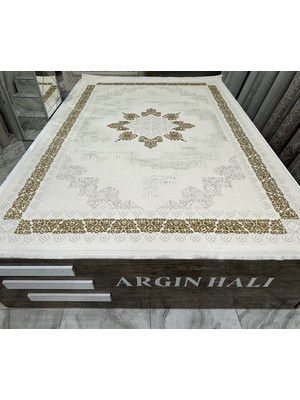 Bahar Premium Akrilik Halı Salon Halısı Altın Varaklı Halı Keçeleşme Olmaz Argın Halı