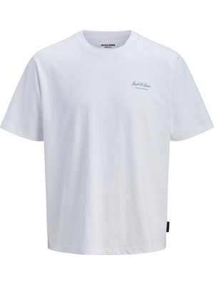 Jack & Jones Plus Büyük Beden Pamuklu Regular Fit Bisiklet Yaka T Shirt Erkek T Shirt 12289683