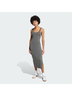 Adidas Originals KE3163 Essentıals Rıb Tank Maxı Dress Washed