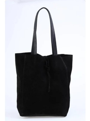 Yasemin Çanta Yasemin Kadın Hakiki Deri Süet Omuz Çanta YC1883-S Siyah