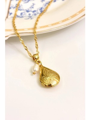 Perle Dorée Altın Kaplama Kolye