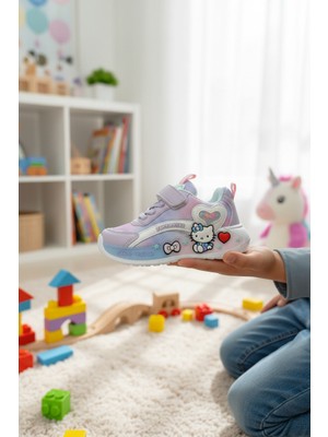 Enoch Hello Kitty Karakterli Kız Çocuk Spor Ayakkabı Cırtlı