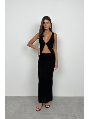 Queene Dreams Maxi Boy Dokulu Etek