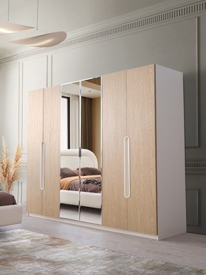 Aydınev Çamlıca Mdf 6 Kapılı Dolap