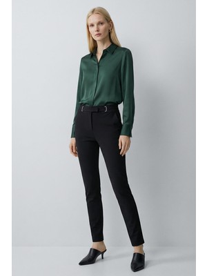 Rays 8409A Bel Lastikli Kemerli Pantolon Siyah