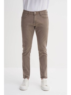 Cazador Parker Normal Bel Extra Slim Fit Taş Erkek Pantolon 09250